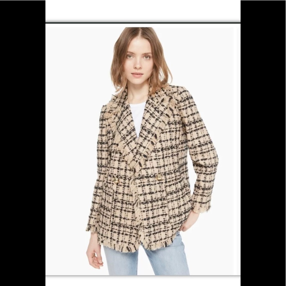 Kate Spade bi-color tweed blazer Sz 2